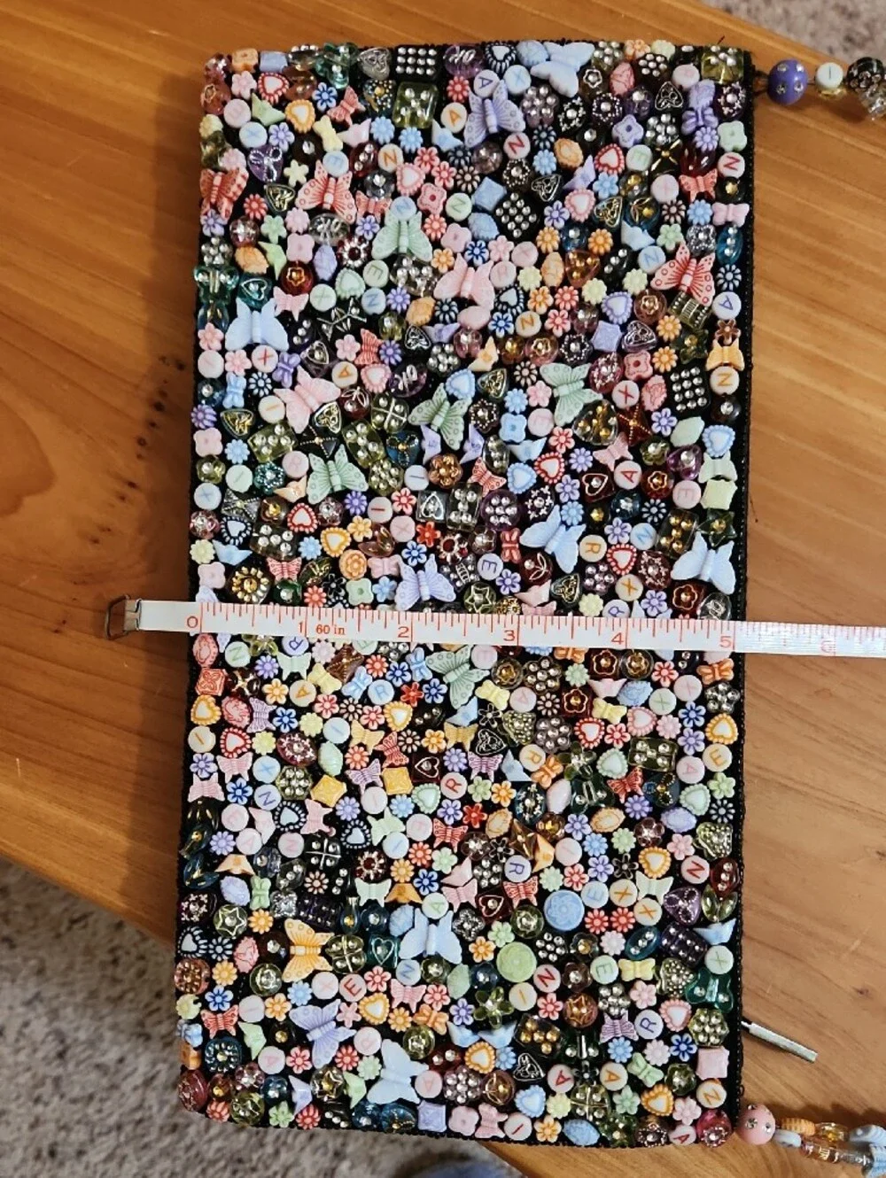 Multicolor Beaded Floral Evening Clutch